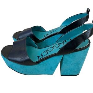 KELSI DAGGER TANI PLATFORM HEELS WOMENS SIZE 10M MISSING ANKLE STRAP